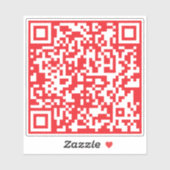 Creëer een scanbare rode (bewerkbare) QR-code Sticker (Vel)