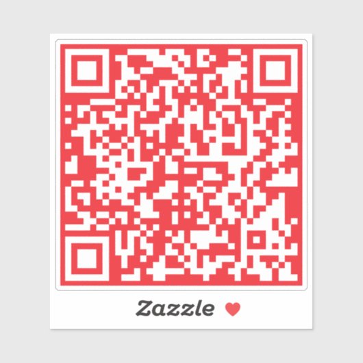 Creëer een scanbare rode (bewerkbare) QR-code Sticker (Vel)