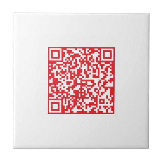 Creëer een scanbare rode (bewerkbare) QR-code Tegeltje (Voorkant)