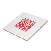 Creëer een scanbare rode (bewerkbare) QR-code Tegeltje (Zijkant)