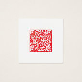 Creëer een scanbare rode (bewerkbare) QR-code Vierkante Visitekaartjes (Voorkant)