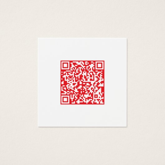 Creëer een scanbare rode (bewerkbare) QR-code Vierkante Visitekaartjes (Voorkant)