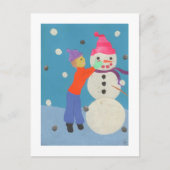 Creëer een sneeuwman briefkaart (Voorkant)