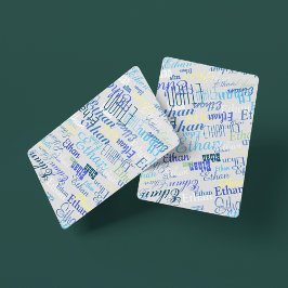 Creëer Een spel speelkaarten met je eigen naam