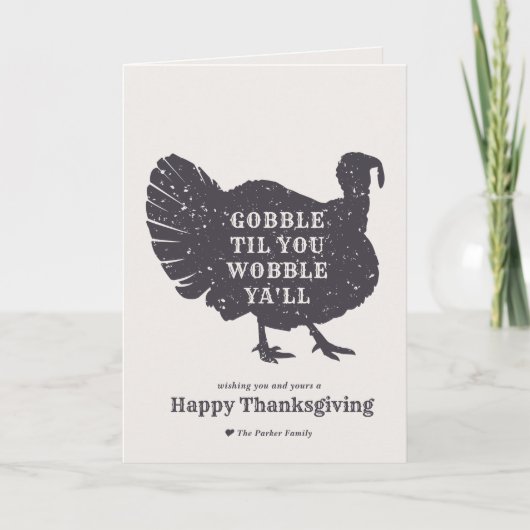 Creëer een Thanksgiving van Turkije van de Tekst Kaart (Voorkant)