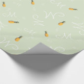 creëer een tropische gepersonaliseerde anananas cadeaupapier (Hoek)