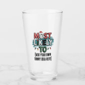 😂Creëer een zeer waarschijnlijk 🎄 grappig kerstc Glas (Voorkant)