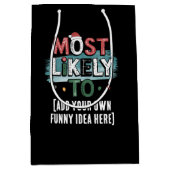 😂Creëer een zeer waarschijnlijk 🎄 grappig kerstc Medium Cadeauzakje (Voorkant)