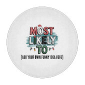 😂Creëer een zeer waarschijnlijk 🎄 grappig kerstc Snijplank (Voorkant)