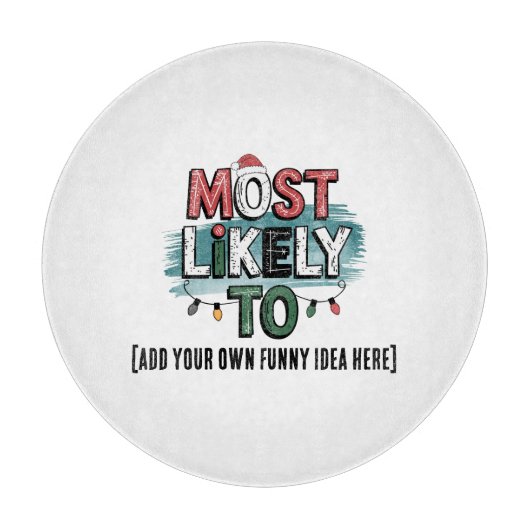 😂Creëer een zeer waarschijnlijk 🎄 grappig kerstc Snijplank (Voorkant)