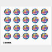 creëer eigen afbeelding tekst sticker regenboog (Vel)