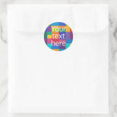 creëer eigen afbeelding tekst sticker regenboog (Tas)