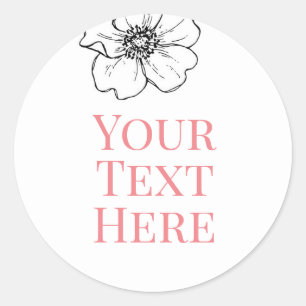 creëer eigen afbeelding tekst sticker roze baby sh