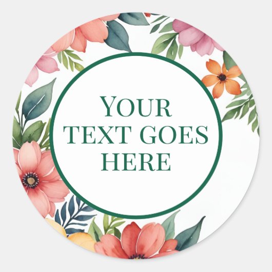 creëer eigen bruiloft sticker KLEUR bloem eucalypt (Voorkant)