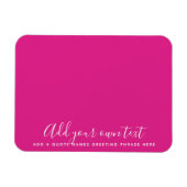 Creëer Eigen CERISE PINK Aangepaste tekst Magneet (Horizontaal)