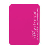 Creëer Eigen CERISE PINK Aangepaste tekst Magneet (Verticaal)