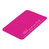 Creëer Eigen CERISE PINK Aangepaste tekst Magneet (Linkerzijde)