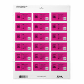 Creëer Eigen CERISE PINK QR CODE Visitekaartje Log Etiket (Full Sheet)