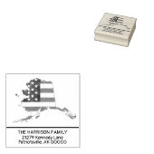 Creëer Eigen familienaam Alaska Retouradres Rubberstempel (Gestempeld)