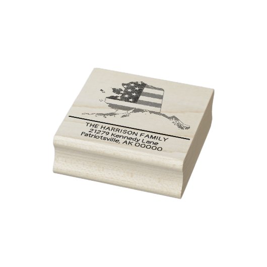 Creëer Eigen familienaam Alaska Retouradres Rubberstempel (Stempel)