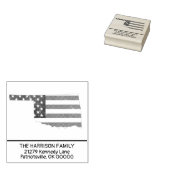 Creëer Eigen familienaam Oklahoma Retouradres Rubberstempel (Gestempeld)