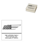 Creëer Eigen familienaam Tennessee Retouradres Rubberstempel (Gestempeld)