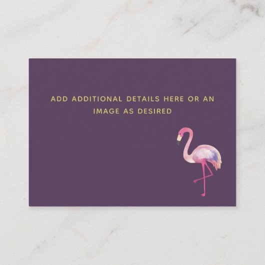 Creëer Eigen gebeurtenistoevoeging - Tropisch Baby Informatiekaartje (Achterkant)