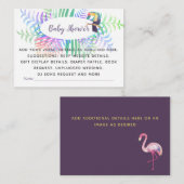 Creëer Eigen gebeurtenistoevoeging - Tropisch Baby Informatiekaartje (Voorkant / Achterkant)