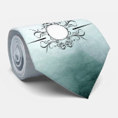 Creëer Eigen Gothic Misty Blue Waterverf Gepersona Stropdas (Opgerold)