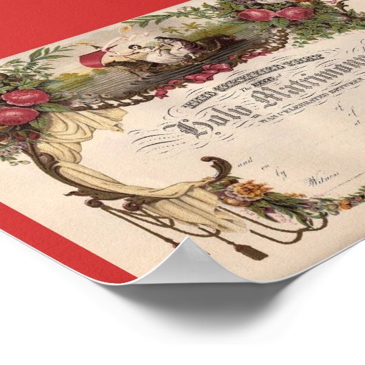 Creëer eigen  huwelijkscertificaat! poster (Hoek)