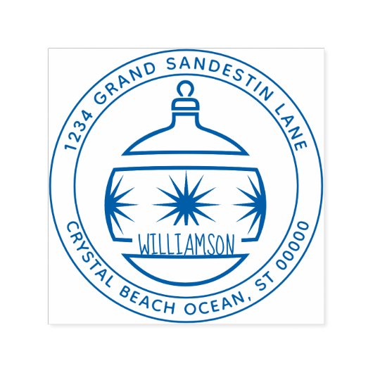 Creëer Eigen kerstversieringsadres Zelfinktende Stempel (Design)