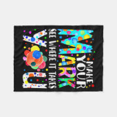 Creëer Eigen Kleurrijke Pad Stippen Feest Fleece Deken (Voorkant (Horizontaal))