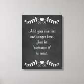 Creëer Eigen Krijtbord Wandkunst - menu, bord, spr Canvas Afdruk (Voorkant)