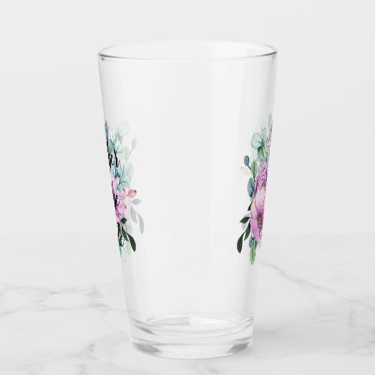 Creëer Eigen MOEDER van BRIDE GROOM Gift Named Flo Glas (Links)