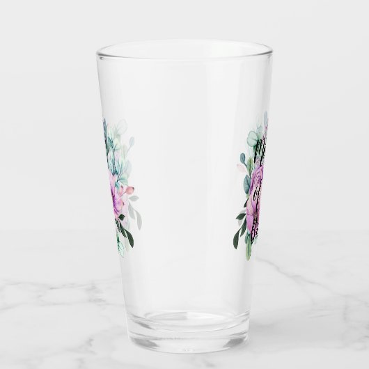 Creëer Eigen MOEDER van BRIDE GROOM Gift Named Flo Glas (Rechts)