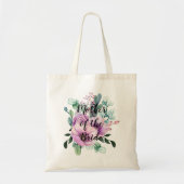 Creëer Eigen MOEDER van BRIDE GROOM Gift Named Flo Tote Bag (Voorkant)