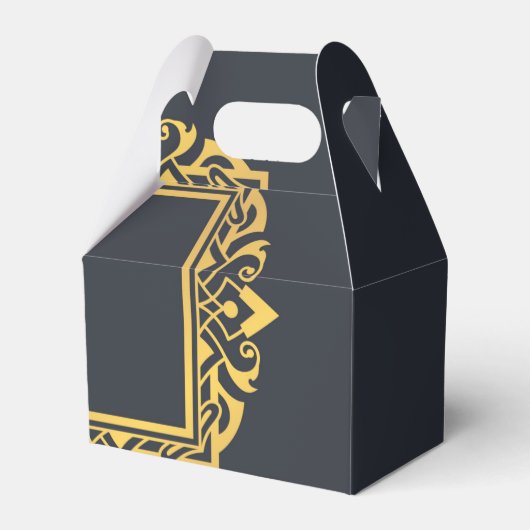 Creëer eigen monogram Elegant grijs goud op maat Bedankdoosjes (Voorkant Zijde)