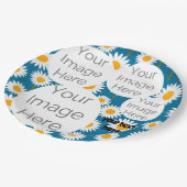 creëer eigen papieren foto tekst sjabloon daisy papieren bordje (Gekanteld)