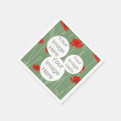 creëer eigen papieren foto tekst sjabloon klaproos servet (Hoek)