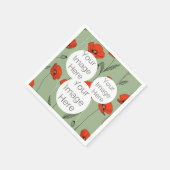 creëer eigen papieren foto tekst sjabloon klaproos servet (Hoek)