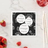 creëer eigen papieren foto tekst sjabloon klaproos servet (Insitu)