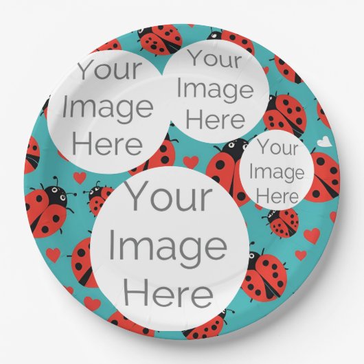 creëer eigen papieren foto tekst sjabloon lievehee bordje (Voorkant)