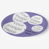 creëer eigen papieren foto tekst sjabloon paarse bordje (Gekanteld)