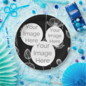 creëer eigen papieren foto tekst sjabloon poppy papieren bordje (Feest)