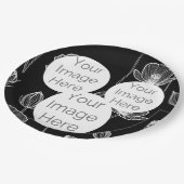 creëer eigen papieren foto tekst sjabloon poppy papieren bordje (Gekanteld)