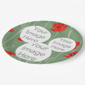 creëer eigen papieren foto tekst sjabloon poppy papieren bordje (Gekanteld)