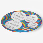 creëer eigen papieren foto tekst sjabloon regenboo papieren bordje (Gekanteld)