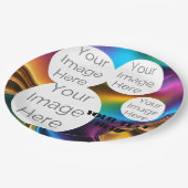 creëer eigen papieren foto tekst sjabloon regenboo papieren bordje (Gekanteld)