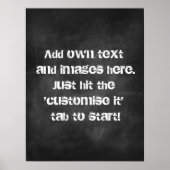 Creëer eigen poster van het Chalkboard - voeg teks (Voorkant)