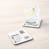 Creëer eigen QR-code Bedrijfs Logo Sociale media-i Bier Onderzetter (Rechterzijde)